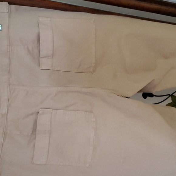 SIMPLY VERA VERA WANG SIZE 18 WIDE LEG KHAKI/TAN CROPPED PANTS EUC - Picture 4 of 5